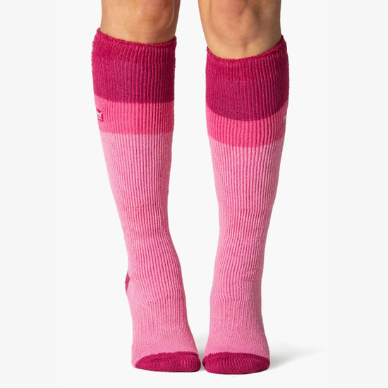 Värmehållare - 3-pack termiska knästrumpor för damer | WoMens tjocka vinterstrumpor 2.3 TOG långa skidstrumpor - Ljusrosa / hallon - Image 3