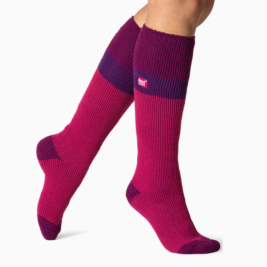 Värmehållare - 3-pack termiska knästrumpor för damer | WoMens tjocka vinterstrumpor 2.3 TOG långa skidstrumpor - Ljusrosa / hallon - Image 5