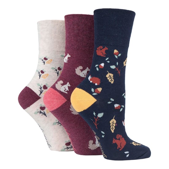 Gentle Grip - 6 Pairs Ladies Non Elastic Socks - Seabed - Image 3
