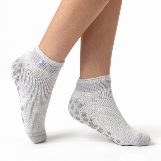 Heat Holders - 3 Pair Multipack Ladies Ankle Slipper Socks with Grippers - Pisa 1 - Image 5