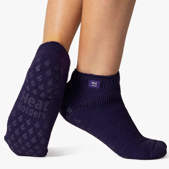Värmehållare - 3 par Multipack Ladies Ankle Slipper Socks med Grippers - Deepest Plum - Image 3