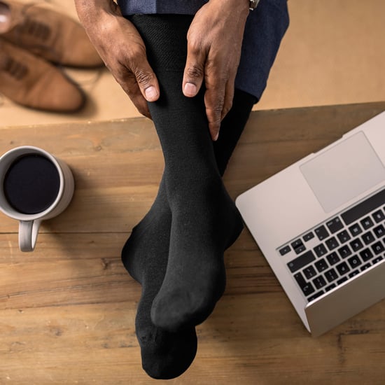 12 Pair Multipack Gentle Grip Top Diabetic Socks | IOMI | Mid Calf Loose Top Non Elastic Cotton Socks with Handlinked Seamless Toe - Black / Navy / Grey - Image 5