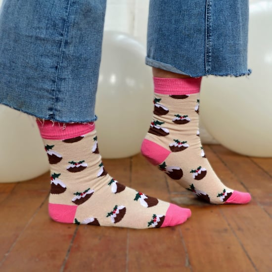 Julstrumpor för damer | Sock Snob | Julstrumpor för kvinnor med färgglad design | Present till henne - 6-pack - Image 3