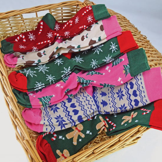 Julstrumpor för damer | Sock Snob | Julstrumpor för kvinnor med färgglad design | Present till henne - 6-pack - Image 5