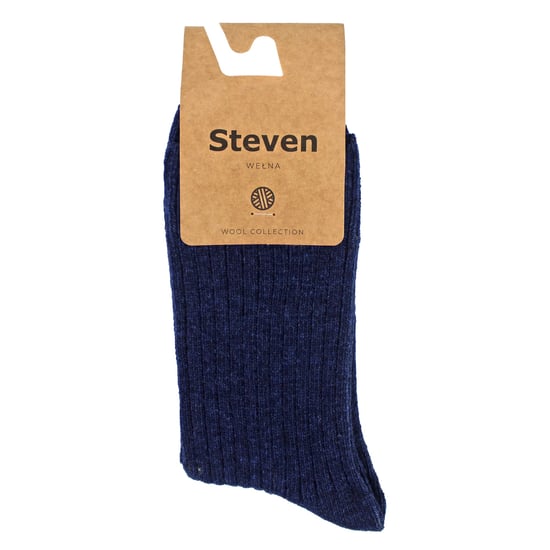 Damstrumpor i ull | Steven | Andningsaktiva varma strumpor för damer -Navy Blue - Image 2