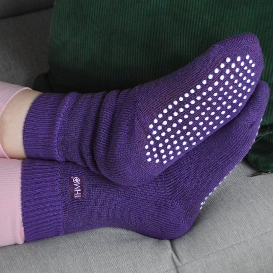 THMO - 3 Pair Womens Fleece Lined Breathable Slipper Socks - Purple - Image 5