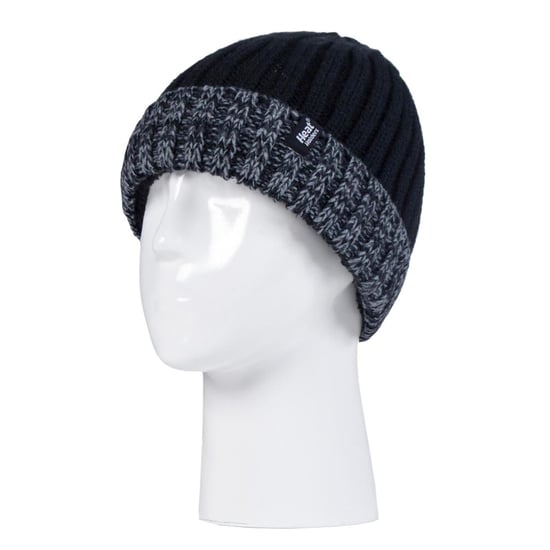 Heat Holders - Children Boys Winter Warm Fleece Lined Insulated Knit Turn Over Cuff Ribbed Hat and Gloves Set - BS2P9710 - Image 3