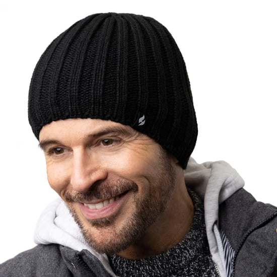 Mens Knitted Beanie Hat Scarf Gloves Set | Heat Holders | Luxury Soft Fleece Lined Winter Set for Cold Weather - Black - Image 3