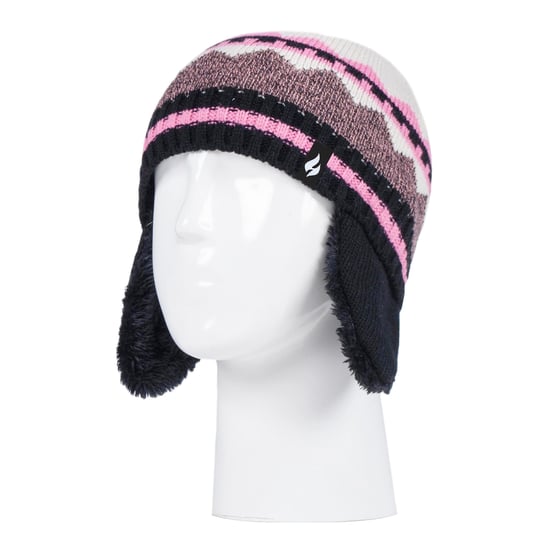 Heat Holders Pom Pom Trapper Muts en wanten voor meisjes - Zwart - Image 3