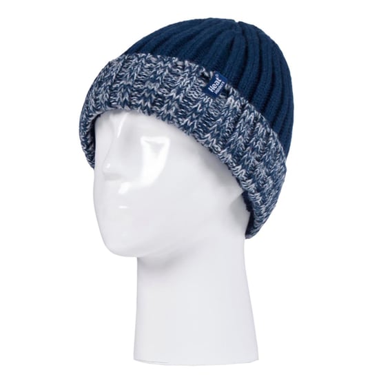 Heat Holders - Children Boys Winter Warm Fleece Lined Insulated Knit Turn Over Cuff Ribbed Hat and Gloves Set - NS1P9710 - Image 3