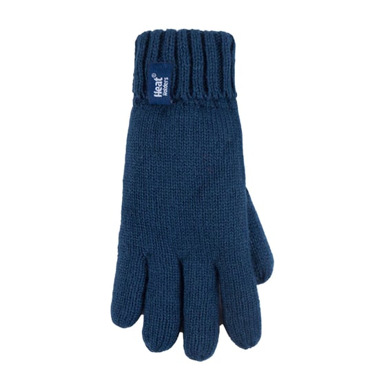 Heat Holders - Children Boys Winter Warm Fleece Lined Insulated Knit Turn Over Cuff Ribbed Hat and Gloves Set - NS1P9710 - Image 4