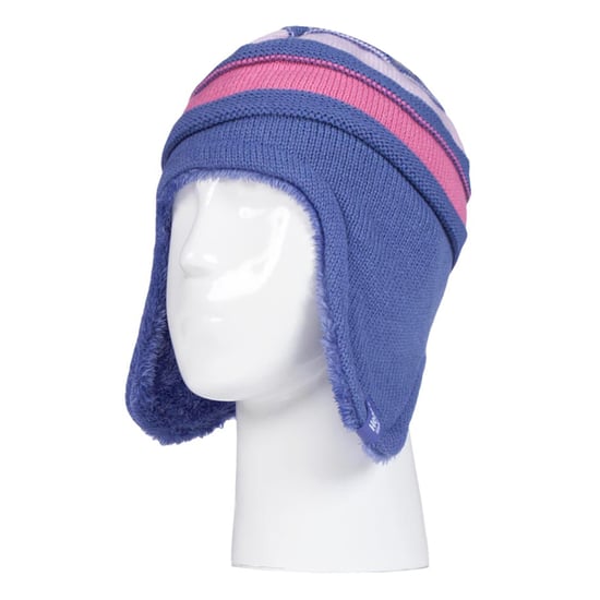 Heat Holders - Kids Girls Winter Warm Fleece Lined Cable Knitted Thermal Beanie Hat and Mittens with Ear Flaps - LS1P10 - Image 3
