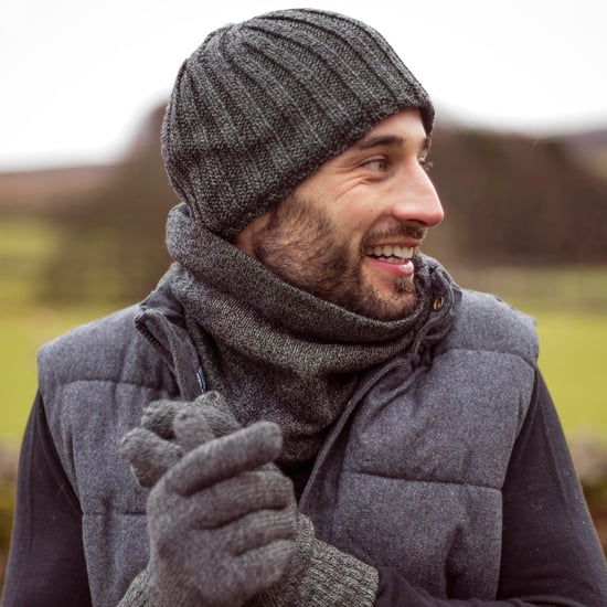 Heat Holders - Thermal Winter Fleece Cable Knit Hat, Neck Warmer and Gloves set for Men - Khaki Green - Image 3