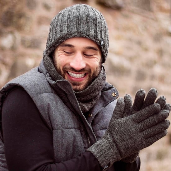 Heat Holders - Thermal Winter Fleece Cable Knit Hat, Neck Warmer and Gloves set for Men - Navy - Image 5