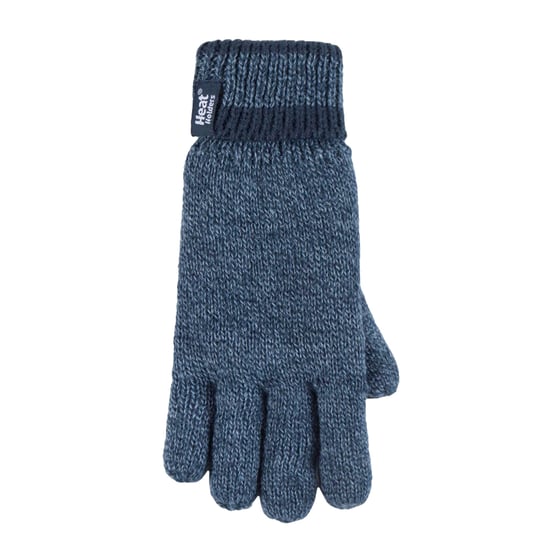 Heat Holders - Barn Pojkar Vinter Varm Fleece Fodrad Isolerad Stickad Turn Over Cuff Ribbad Mössa och Handskar Set - DN2P8 - Image 4