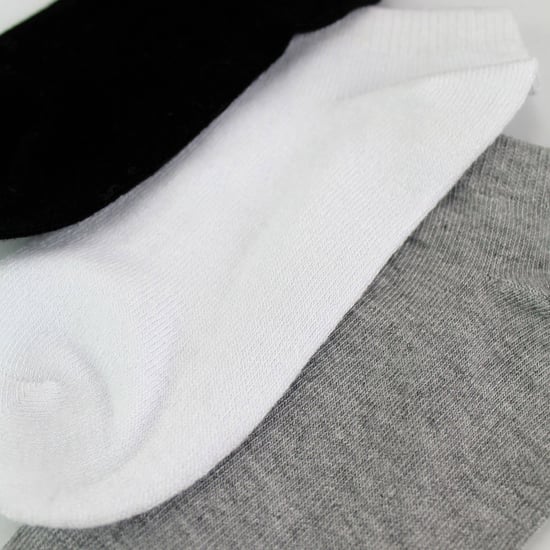 12 Pairs Kids Trainer Socks | Anti Blister Ankle White Bamboo Socks for Boys - Black - Image 3