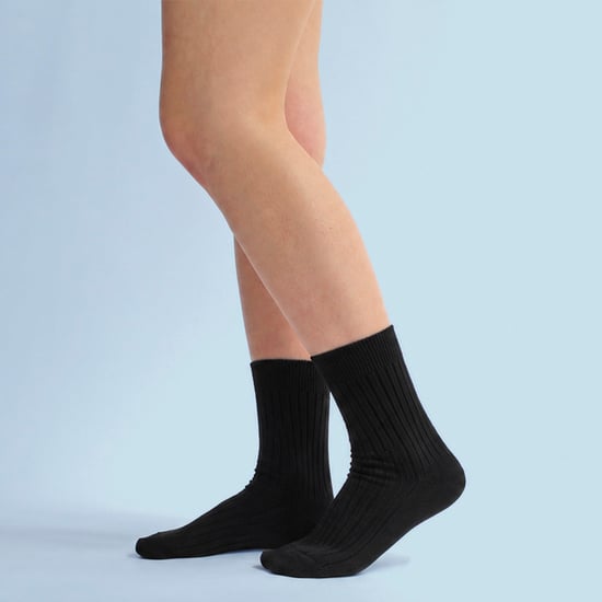 12 par multipack barnstrumpor i 100% bomull | Sock Snob | ribbade svarta strumpor med lösa toppar för pojkar och flickor - Svart - Image 4