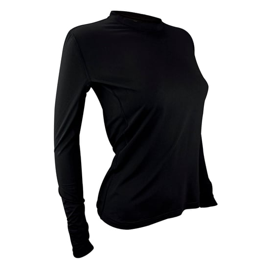 Ladies Thermal T Shirt | Värmehållare | Vinter långärmad T Shirt | Baselayer topp för kvinnor - Svart - Image 2