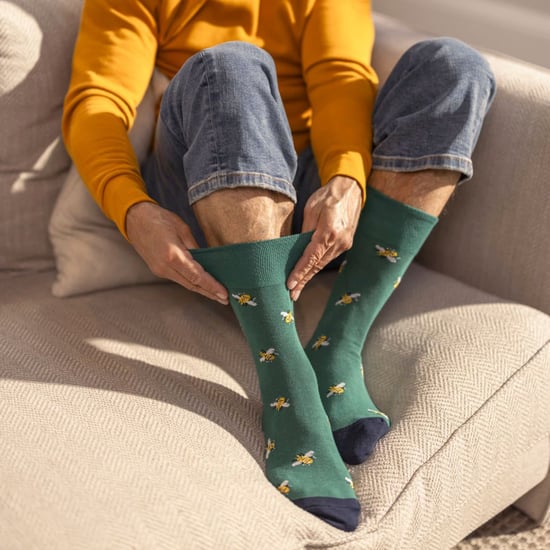 6 paar sokken zonder elastiek herensokken met zachte grip 39-45 Uk - Diepe Zee - Image 5