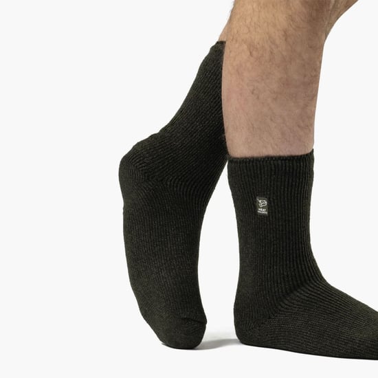Mens Knee High Angling Socks | Heat Holders | Thermal Outdoor Long Fisherman Socks for Winter - Forest Green - Image 3