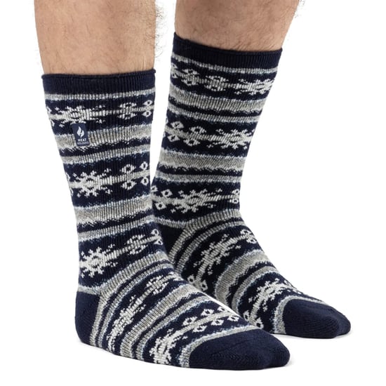 Mens Nordic Socks | Värmehållare | Andningsbara Lite Extra Varma Vintertermostrumpor - Marin - Image 3