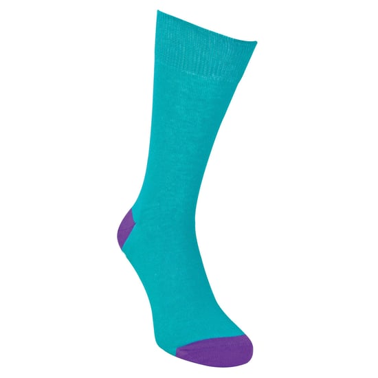 12-pack herresvarta bomullssockor | Sock Snob | Andningsbara ankelsockor med vadderad häl och tår - Teal - Image 3