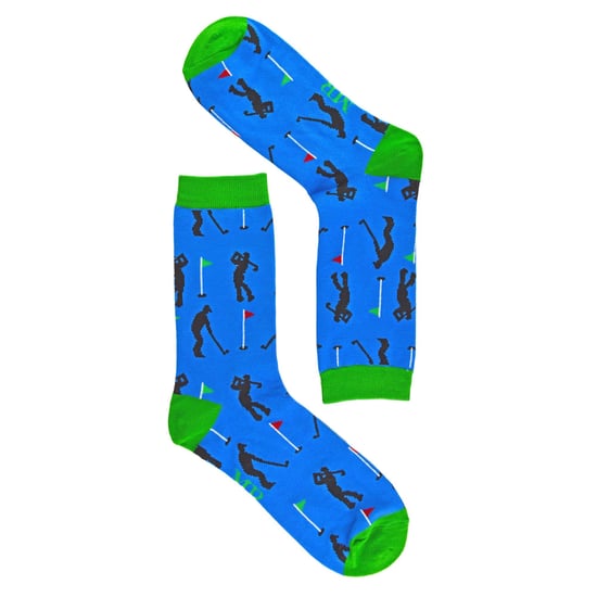 Mr Heron - Mens Novelty Funny Golf Socks - Golfers (Blue) - Image 3