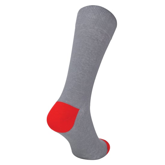 12 par multipack svarta bomullsstrumpor för herrar | Sock Snob | andningsbara strumpor med kudde för häl och tå - grå - Image 3