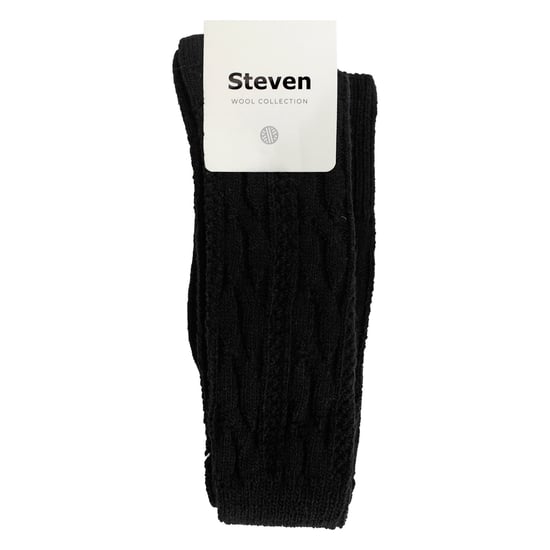 Womens Over The Knee Wool Socks | Steven | Winter Warm Thick Long Socks - Black - Image 2