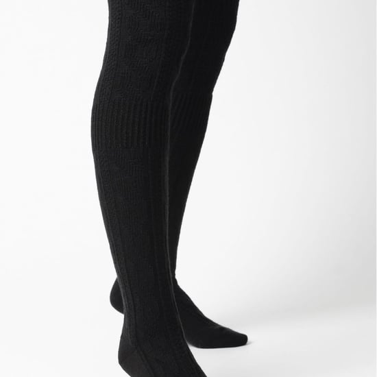 Womens Over The Knee Wool Socks | Steven | Winter Warm Thick Long Socks - Black - Image 3