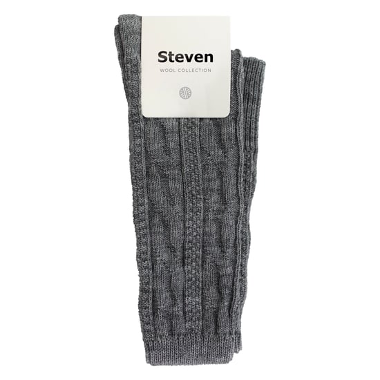 Womens Over The Knee Wool Socks | Steven | Winter Warm Thick Long Socks - Grey - Image 2