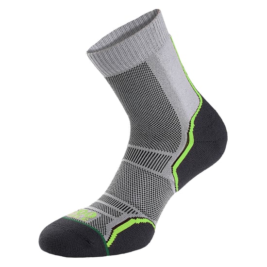 1000 Mile - 2 Pack Mens Trail Single Layer Moisture Wicking Merino Wool Socks - Grey - Image 4