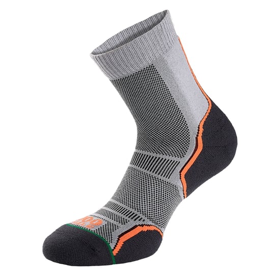 1000 Mile - 2 Pack Mens Trail Single Layer Moisture Wicking Merino Wool Socks - Grey - Image 5