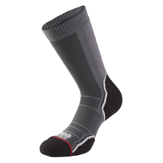 1000 Mile - 2 Pack Mens Trek Single Layer Breathable Walking Merino Wool Socks - Navy / Charcoal - Image 5