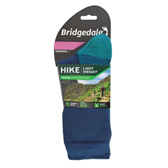 Bridgedale - Womens Hiking Lightweight Merino Socks - Denim - Image 2