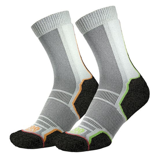1000 Mile - 2 Pack Mens Trek Repreve Single Layer Hiking Socks - Black / Neon - Image 3