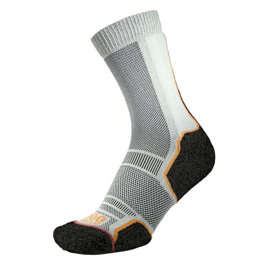 1000 Mile - 2 Pack Mens Trek Repreve Single Layer Hiking Socks - Black / Neon - Image 4