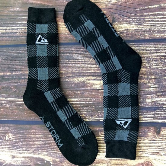 Storm Bloc - 2 Pairs Mens Thick Cushioned Patterned Winter Warm Thermal Boot Socks for Hiking - SBMS037BLK - Image 3