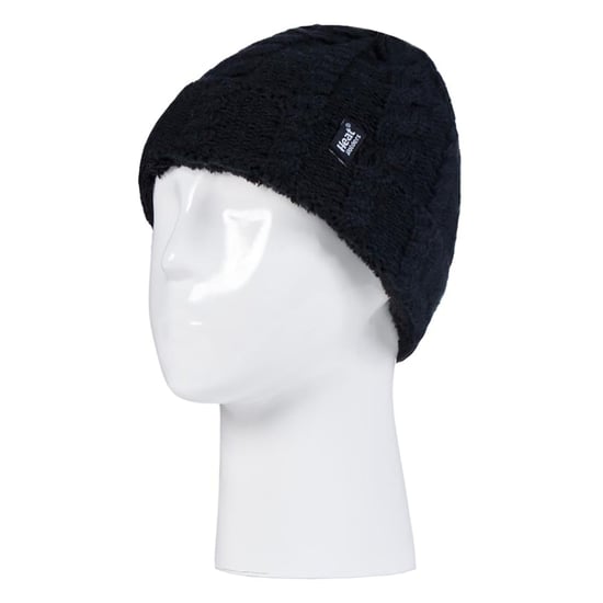 Heat Holders - Kids Girls Cute Cable Knitted Warm Fleece Lined Pompom Winter Hat and Gloves Set with Bobble - BS3P14 - Image 4
