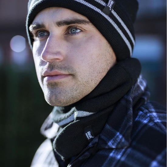 Hi Vis Hat, Neck Warmer & Gloves Set | Heat Holders | Reflective Workwear Set for Extreme Cold Weather - Black - Image 4
