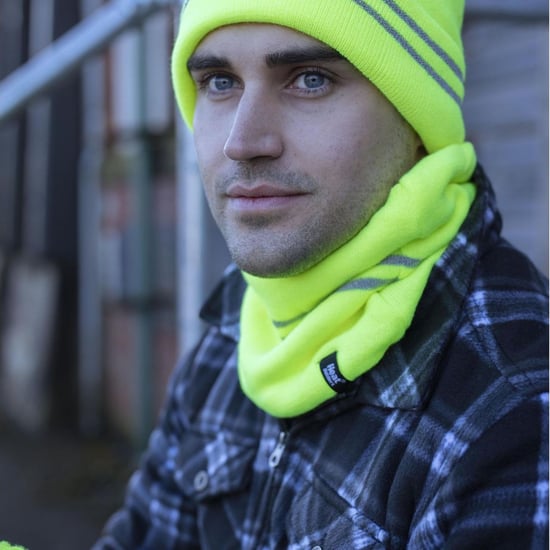 Hi Vis Hat, Neck Warmer & Gloves Set | Heat Holders | Reflective Workwear Set for Extreme Cold Weather - Yellow - Image 4