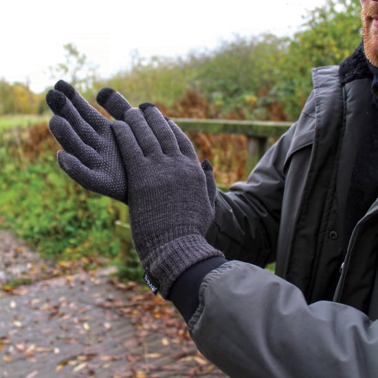 Mens Touchscreen Gloves with Grips - Image 4