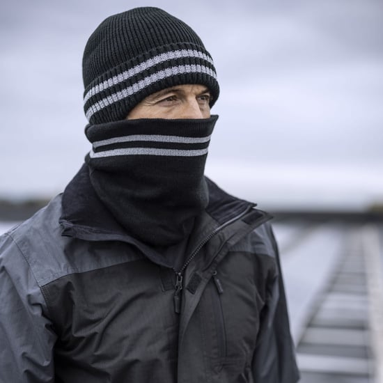 Mens Thermal & Warm Drop Neck Hat | Värmehållare | Mössor med reflekterande rand - Gul - Image 4