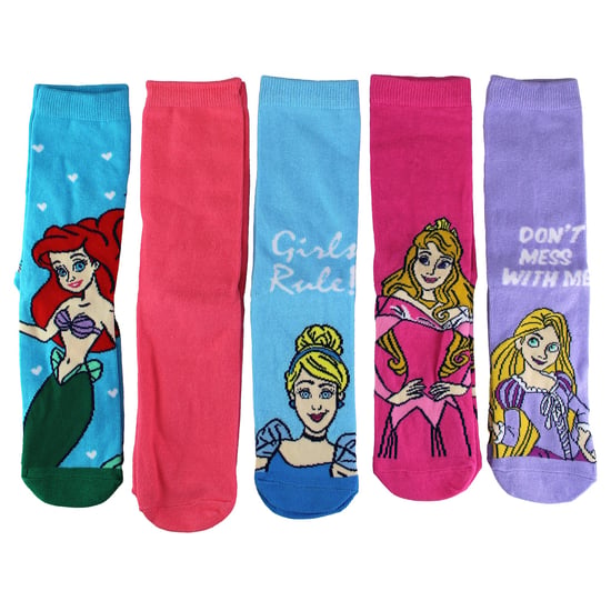 5 Pairs Princess Socks for Women | Casual Cute Funny Novelty Disney Socks | Disney Gifts - Princess - Image 4