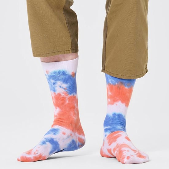 Novelty Tie Dye Socks | Happy Socks | Breathable Multicoloured Funny Dress Socks | Gift Socks - Peach - Image 3