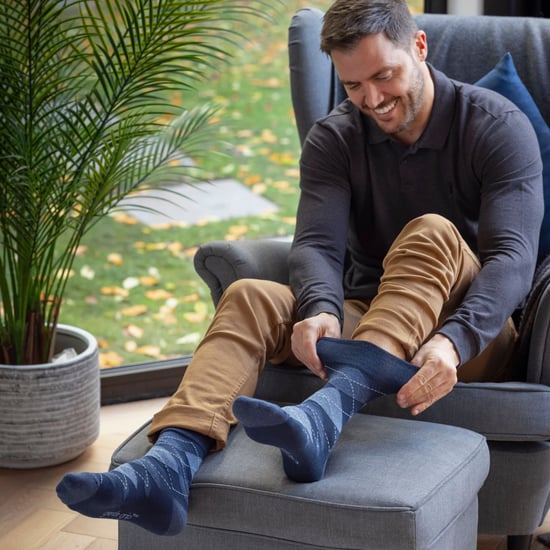 Gentle Grip - 9 Pairs Mens Non Elastic Cotton Soft Loose Top Socks - Black - Image 3