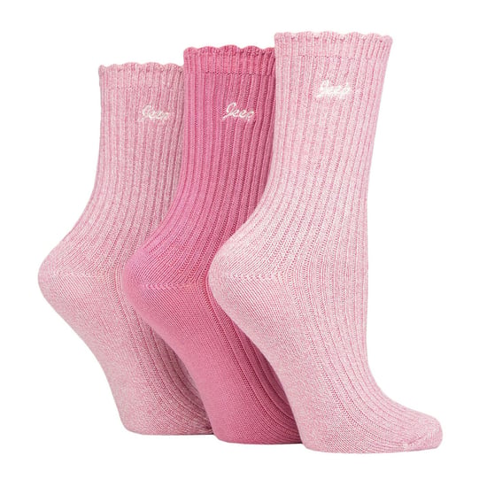 Dames Bamboe Botte Sokken | Jeep | Schattige Geribbelde Golfrand Enkel Sokken voor Vrouwen, Anti-Blaar Breisel Met Kussens - Cerise / Crème - Image 3