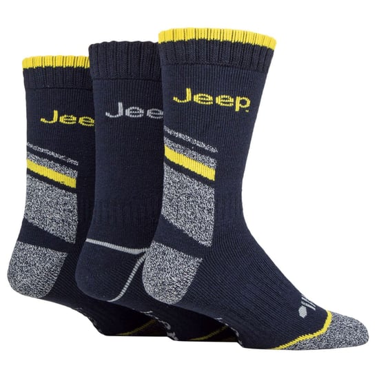 Heren Heavy Duty Werksokken met Boogondersteuning | Jeep | Volledige Kussen High-Performance Katoenen Bocksokken met Versterkte Hiel en Teen - Marineblauw / Grijs - Image 3