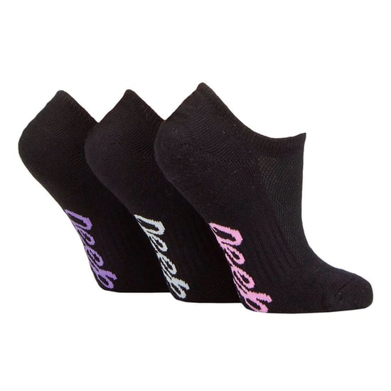 Ladies Bamboo No Show Socks | Jeep | Andningsbara Anti Blister Dämpade Osynliga Strumpor med Anti Slip Hälgrepp - Svart - Image 3