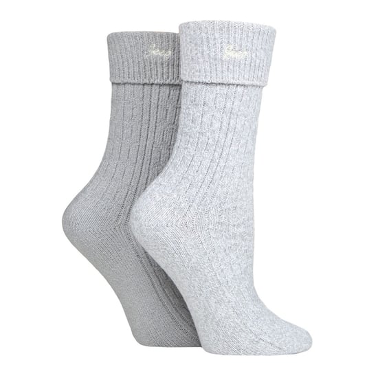 Dames Turn Cuff Sokken | Jeep | Wandelsokken Dames, Comfortabele Prestaties Polyester Sokken - Slate / Wit - Image 3